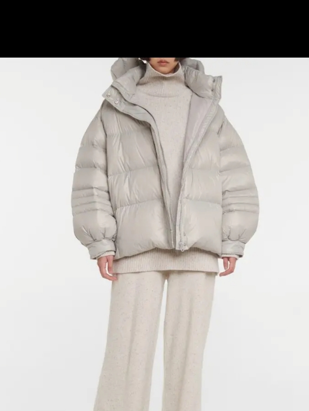 The Frankie Shop Val Oversized Light Gray Puffer Jacket Size Xs . New No Tags